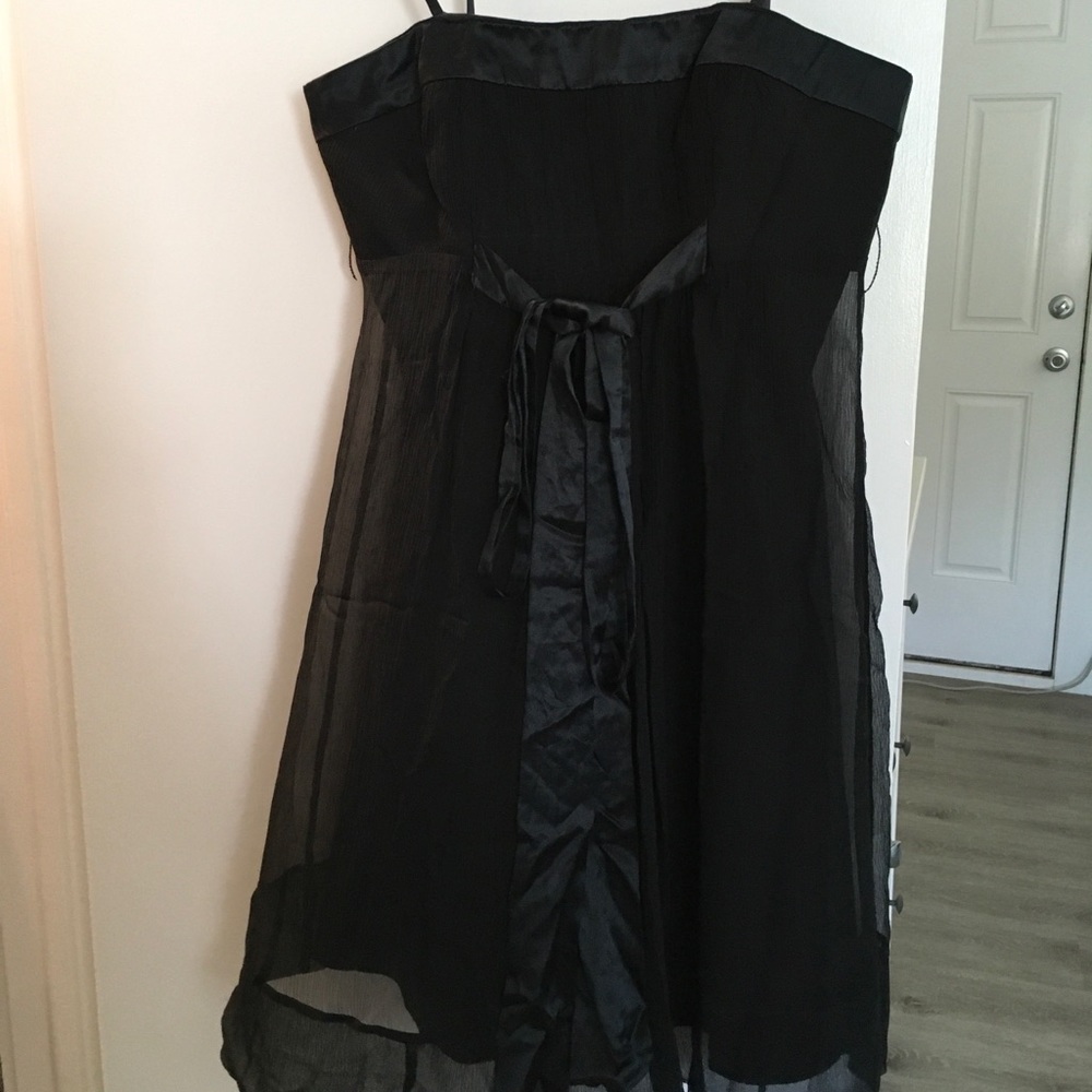 CBGMaxAzria Silk Strapless Dress